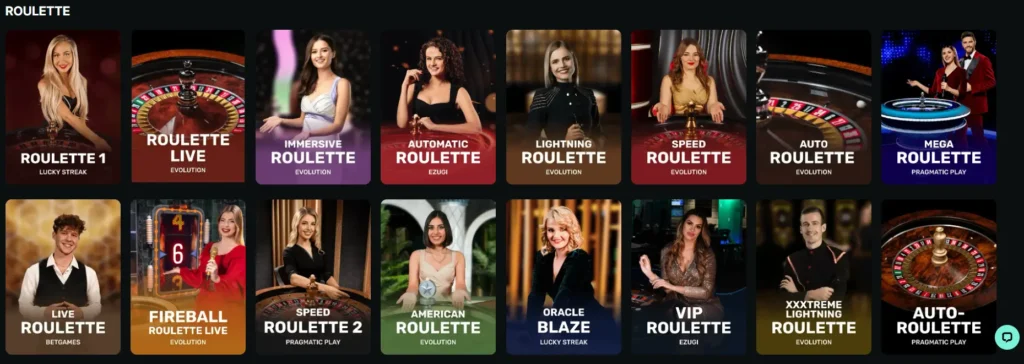 Kirgo Casino roulette and card game thumbnails banner